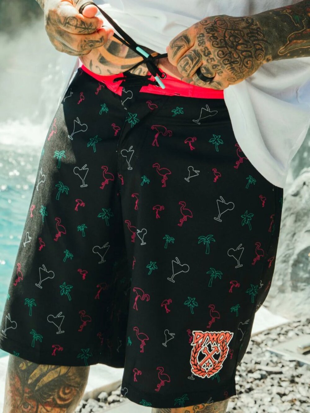 DIXXON Martini Bay Flamingo Boardshorts Size 40